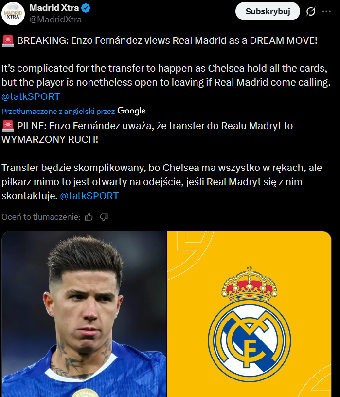 Ten piłkarz MARZY O TRANSFERZE do Realu Madryt!